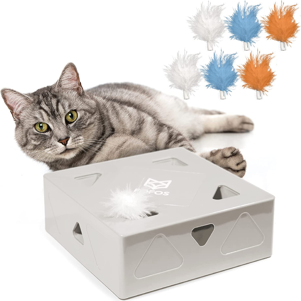 Barkbutler x Fofos ErratiCat Electronic Toy for Cats (White)