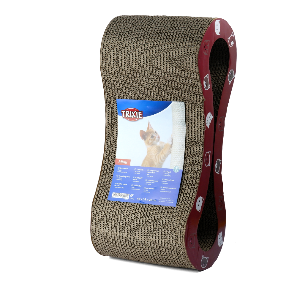 Trixie Mimi Wave Scratching Board for Cats (Wine Red) image 3