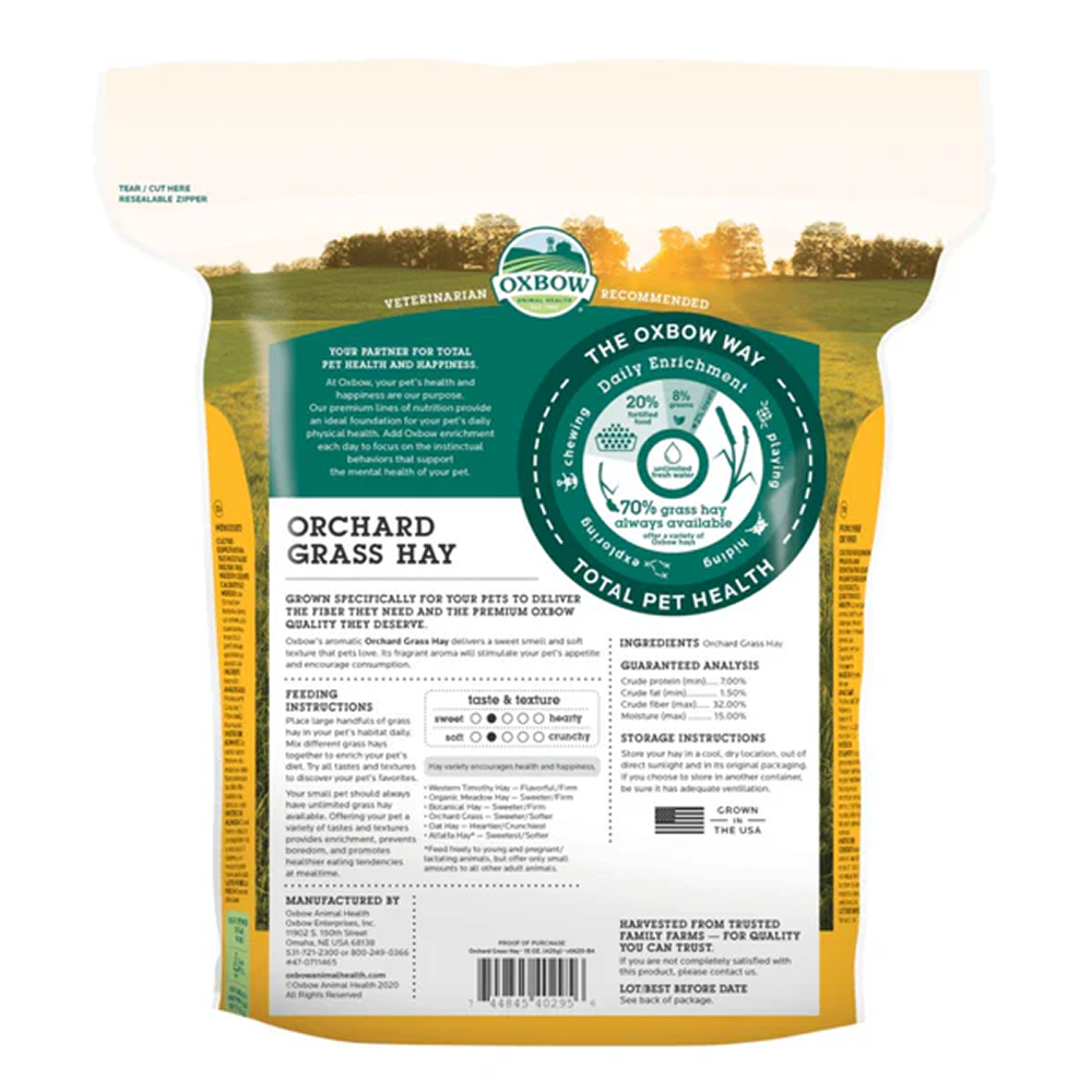 Oxbow Orchard Grass Hay for Rabbits, Hamsters and Guinea Pigs image 5