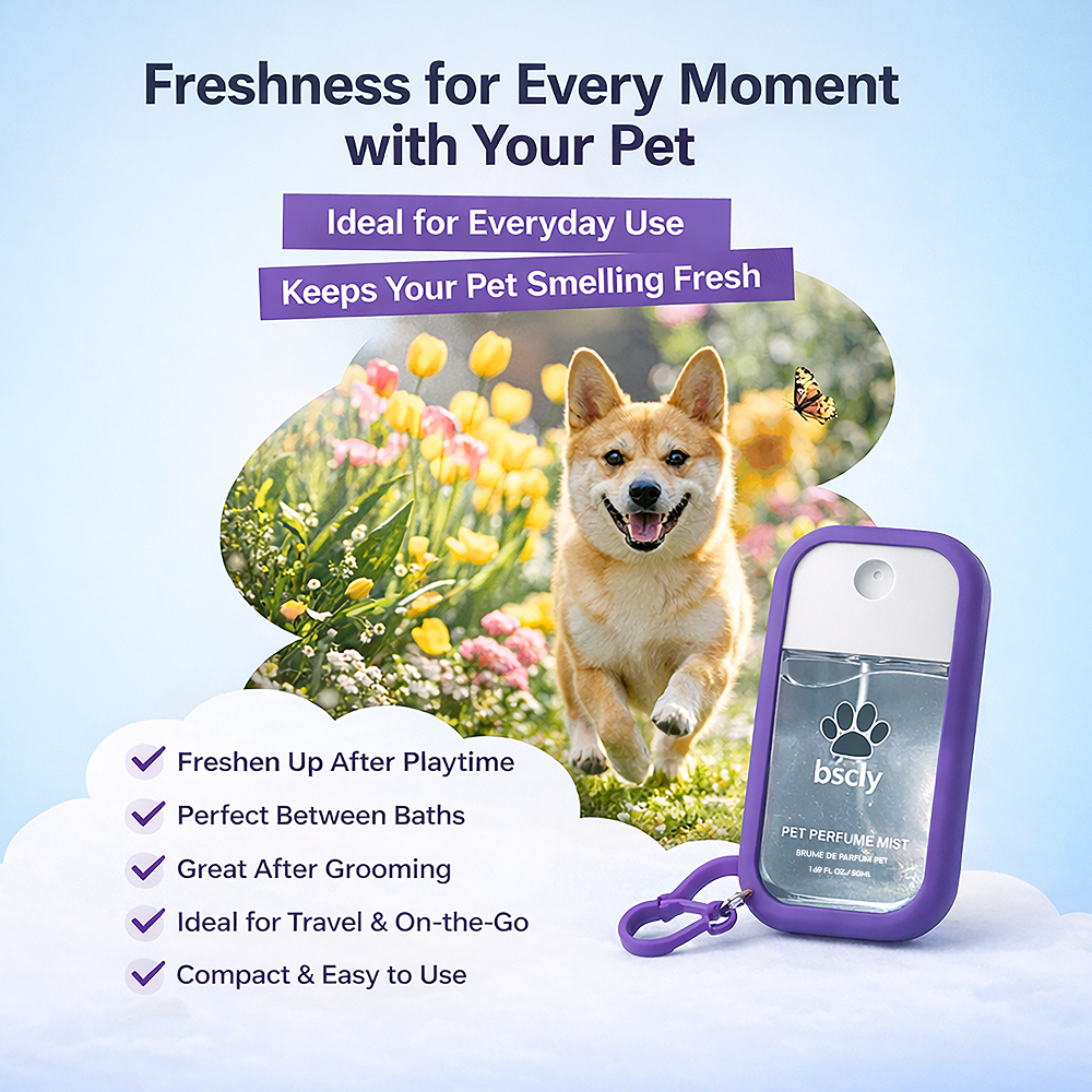 Bscly Fresh Mint Perfume Mist Portable Grooming Spray with Travel Silicone Case and Keychain image 3