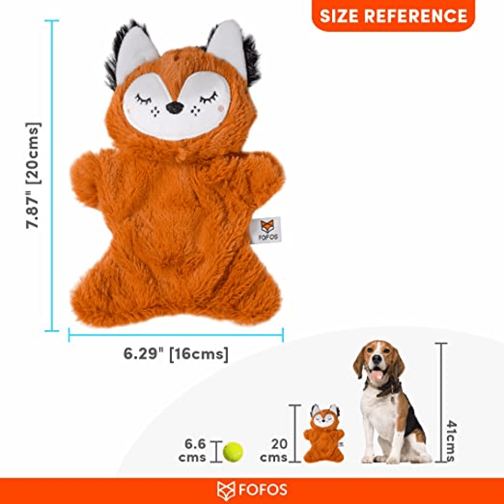 Barkbutler x Fofos Glove Plush Fox Toy for Dogs | For Soft Chewers image 7