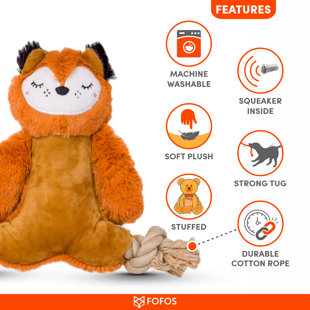 Barkbutler x Fofos Ropeleg Plush Bear Toy for Dogs | For Medium Chewers image 5