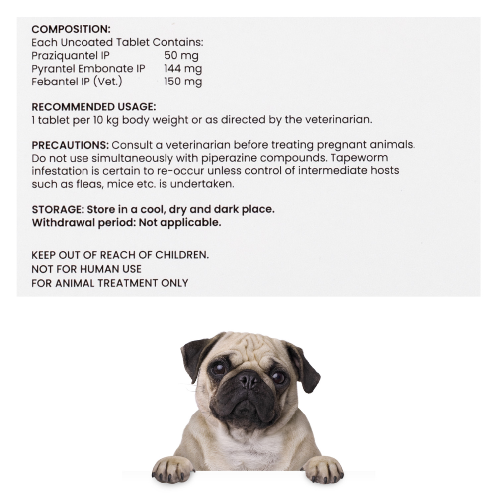Wiggles Deworminator Deworming Tablets for Dogs and Cats image 2