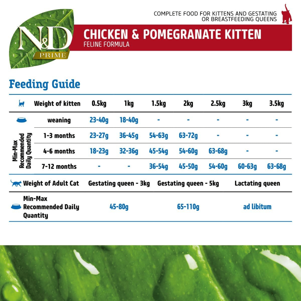 Farmina N&D Prime Chicken & Pomegranate Grain Free Kitten Cat Dry Food image 8