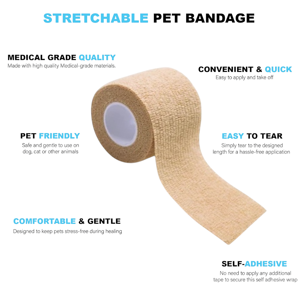 Talking Dog Club Self Adhesive Paws Wraps for Dogs (Beige) image 7