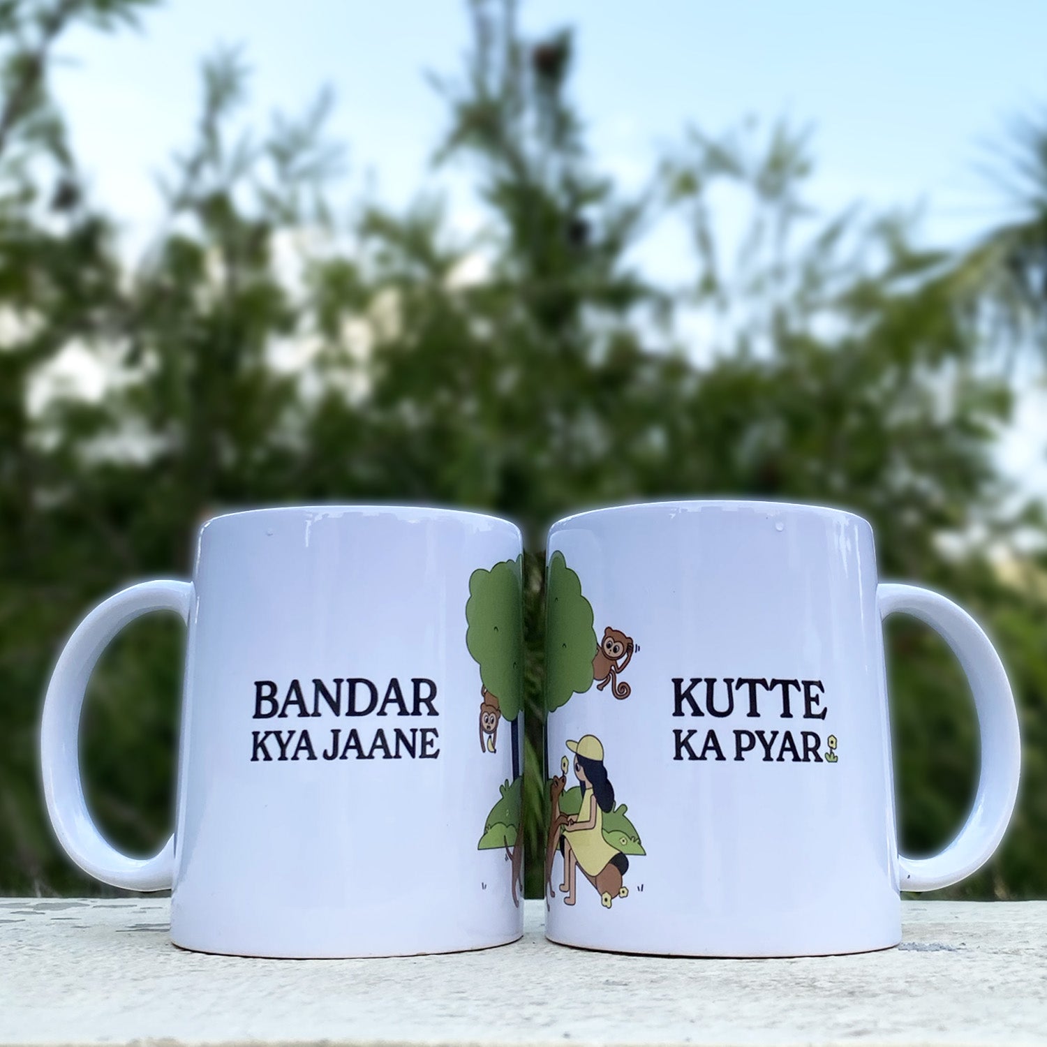 thePack Bandar Kya Jaane Ceramic Coffee Mug (White) image 6