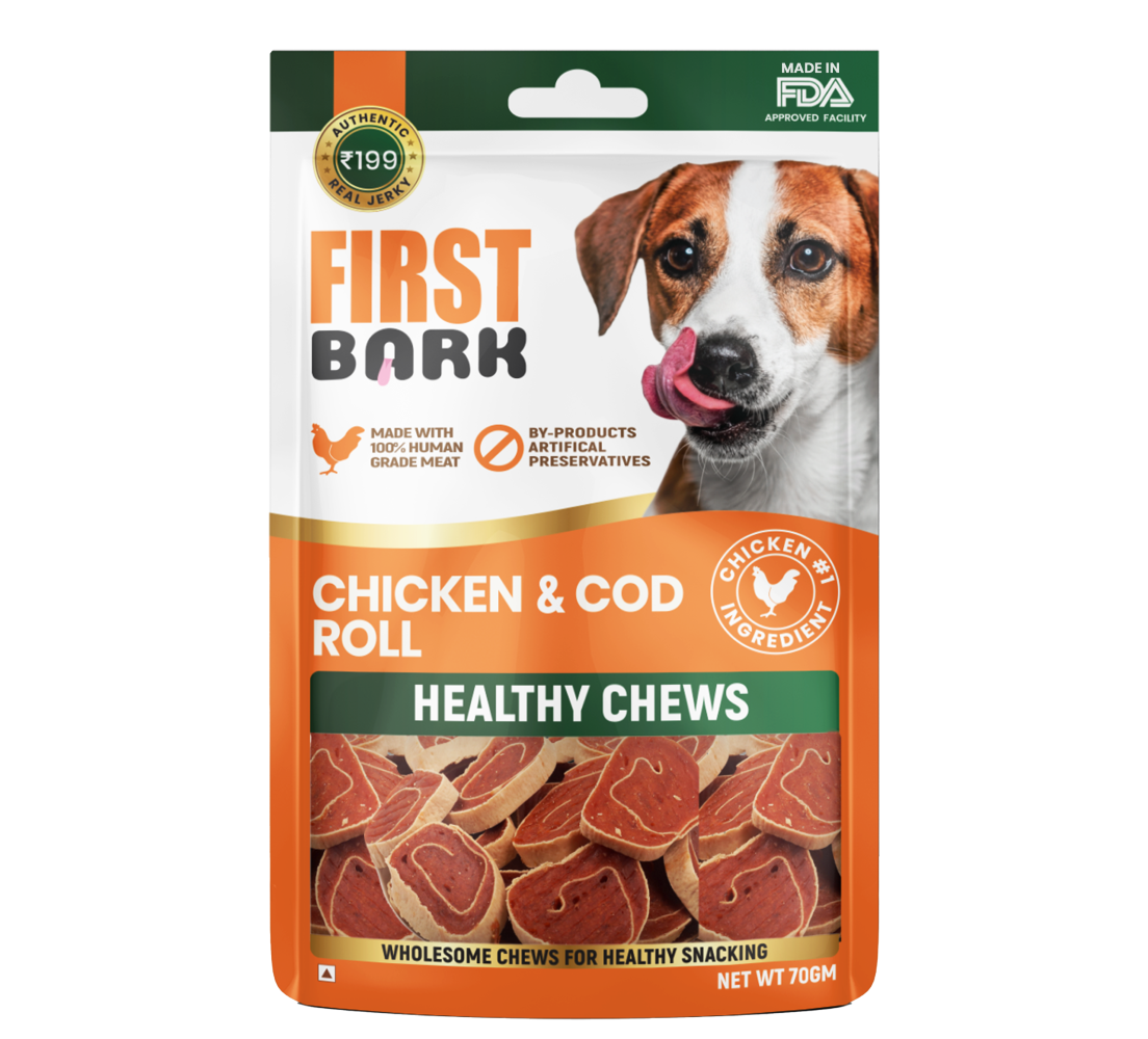 First Bark Chicken Cod Roll Dog Treats image 1