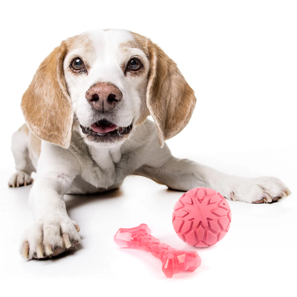 Barkbutler x Fofos Milk Bone & Ball Toy for Dogs (Pink) image 9