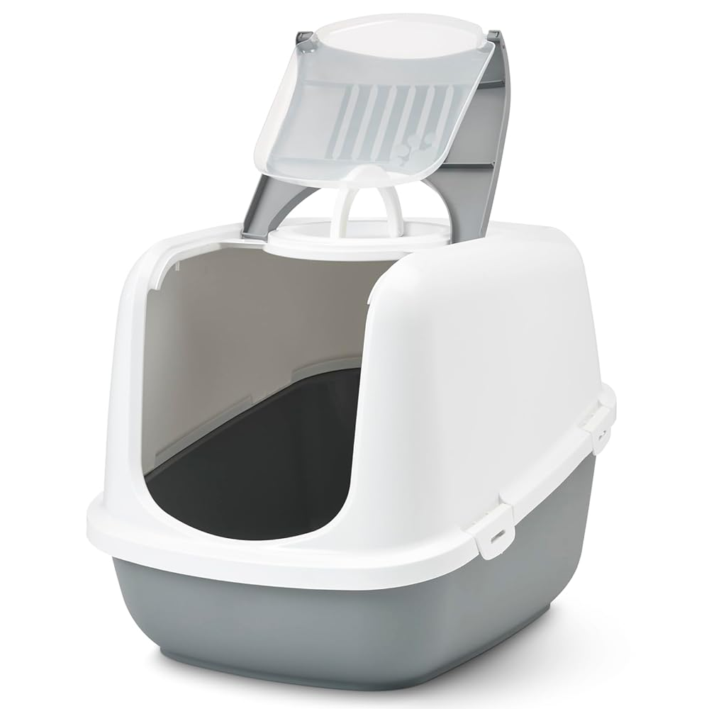 Savic Nestor Jumbo Toilet Home for Cats (Cold Grey) image 7