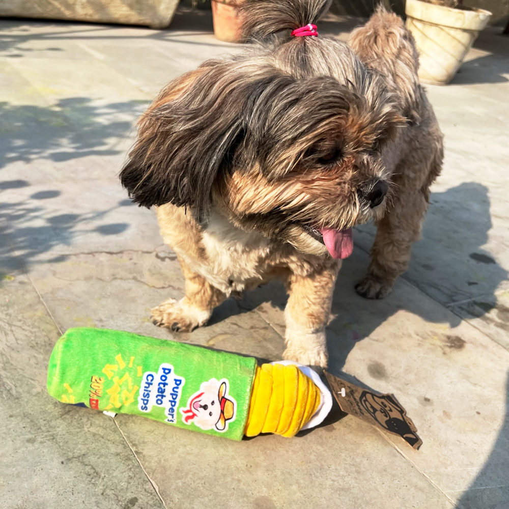 Goofy Tails Food Buddies Pupper Potato Chip Plush Toy for Dogs image 5