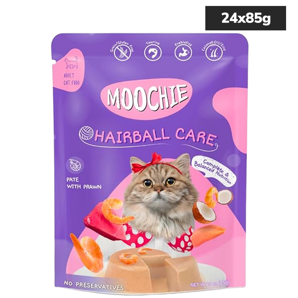 Moochie Hairball Care Pate with Prawn Adult Cat Wet Food image 3
