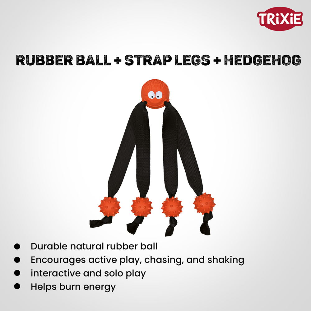 Trixie Ball with Strap Legs for Dogs (Orange) image 2