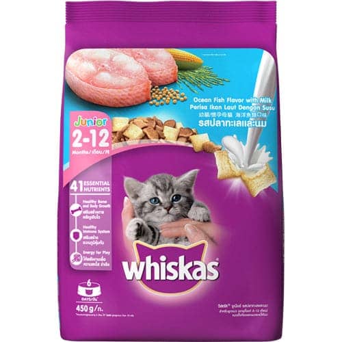 Whiskas Tuna in Jelly Kitten Wet Food and Ocean Fish Kitten Dry Food Combo image 2