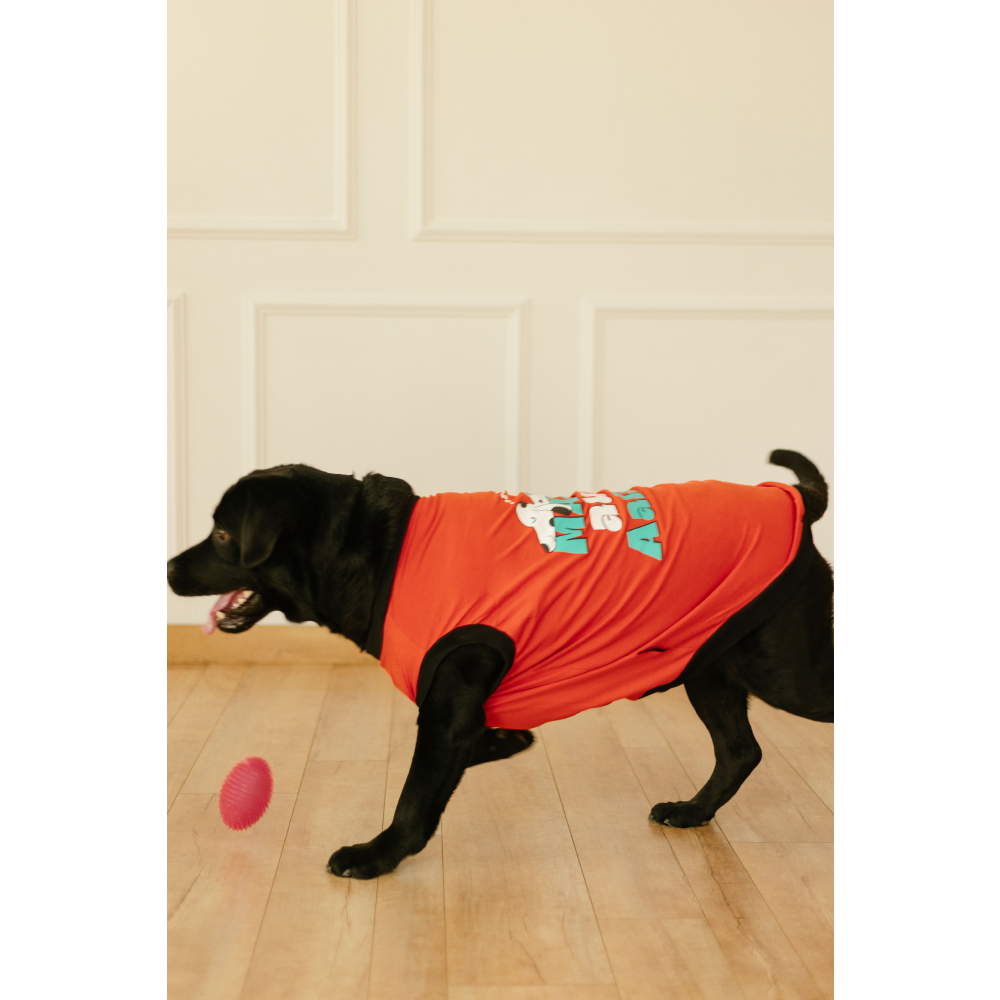Pet Set Go Main Aur Aalsi T-shirt for Dog (Red) image 3