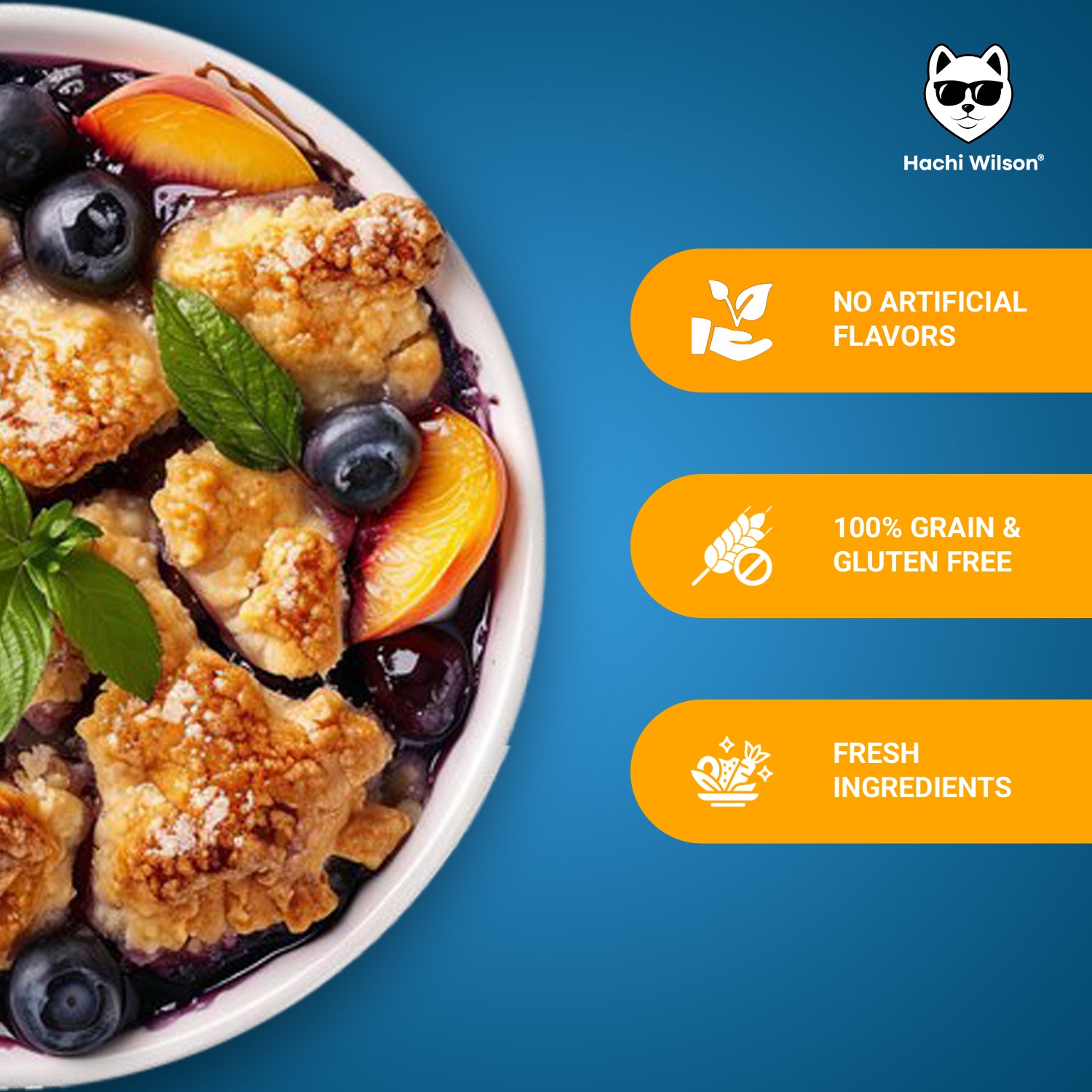 Hachi Wilson Chicken and Blueberry Ready to Eat Fresh & Wet Food for Dogs and Puppies image 5