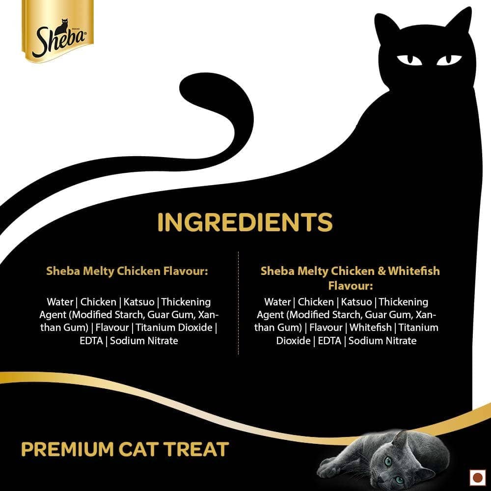 Sheba Tuna & Prawn Maguro Treats, Chicken Whitefish Sasami Melty Treats and Basil Squeaky Rubber Ball Toy for Dogs and Cats Combo image 9