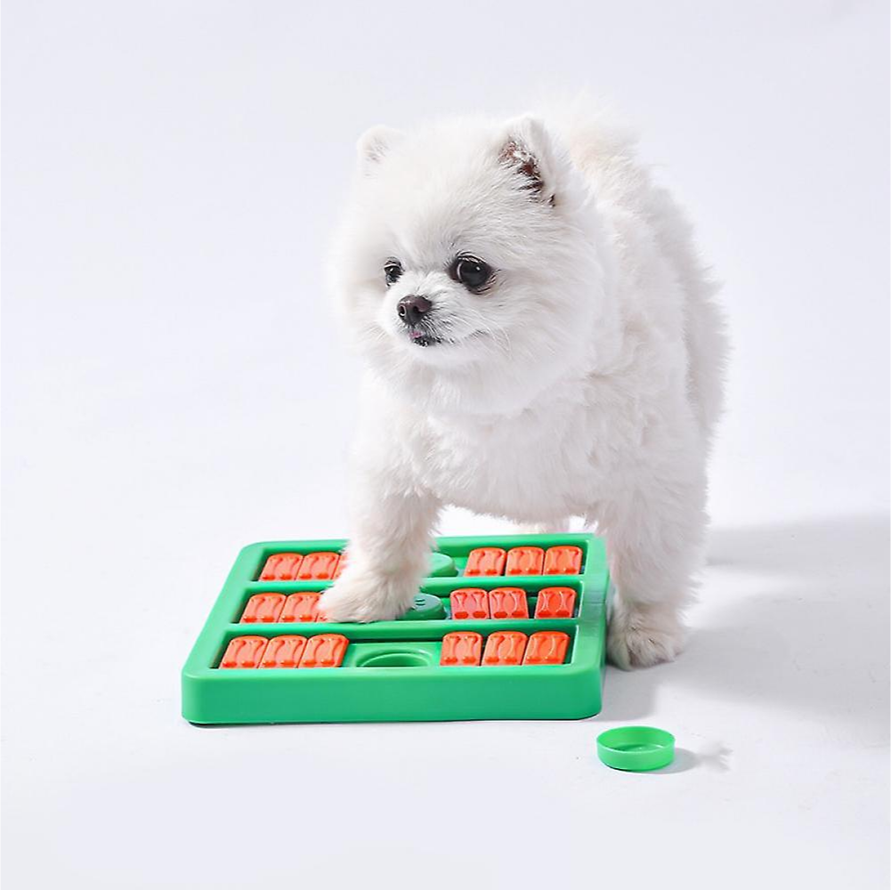 Pet Vogue Slow Feeder Rectangle Shaped Toy for Dogs (Green/Orange) image 5