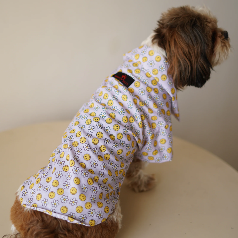 Pawgypets Smiley O Clock Shirt for Dogs (Lavender) image 2