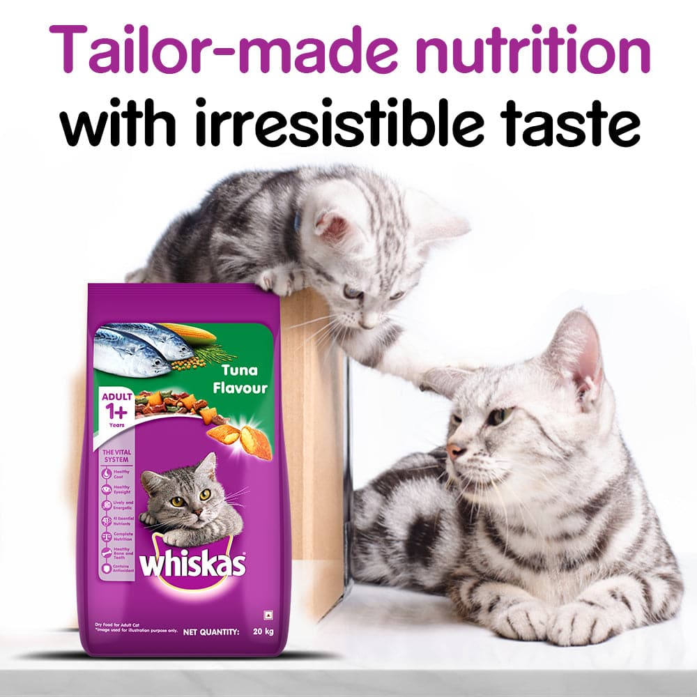 Whiskas Chicken Gravy Adult Cat Wet Food and Tuna Flavour Adult Cat Dry Food Combo image 9