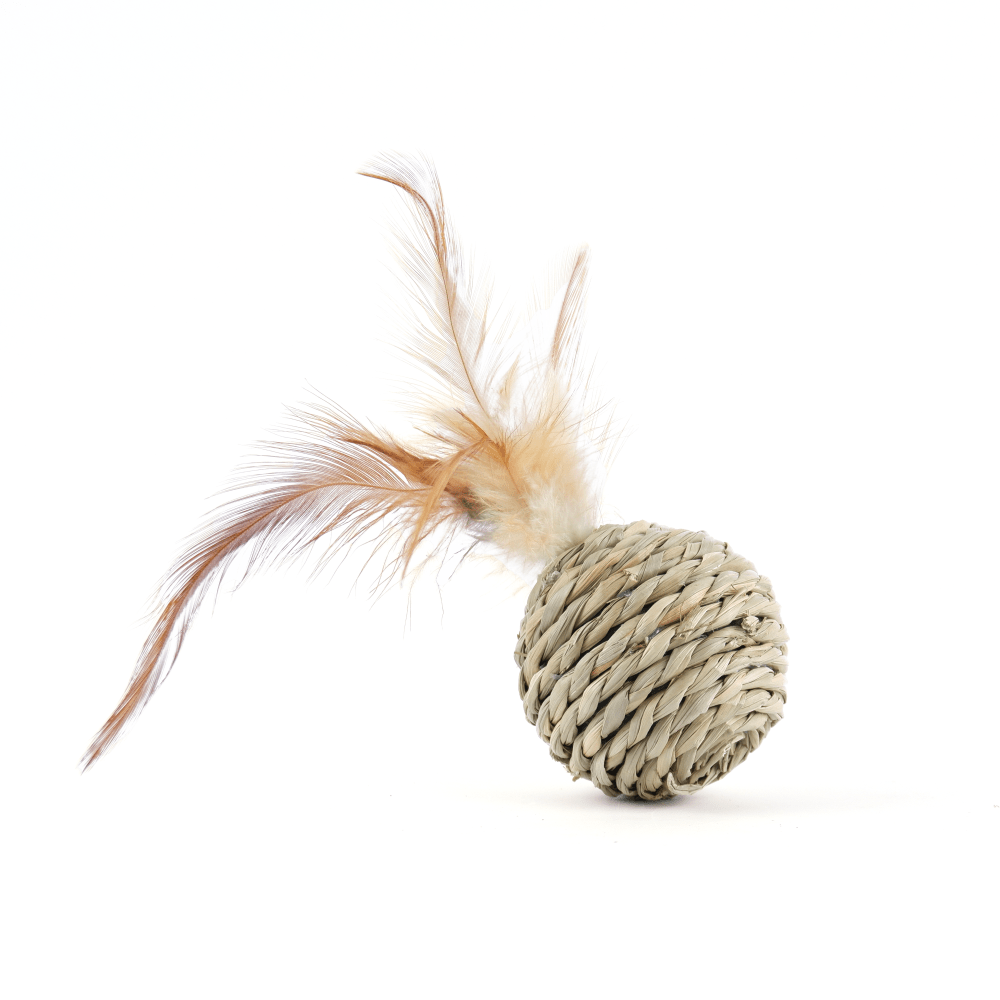 M Pets Natura Seagrass Roll & Ball Toy for Cats image 3