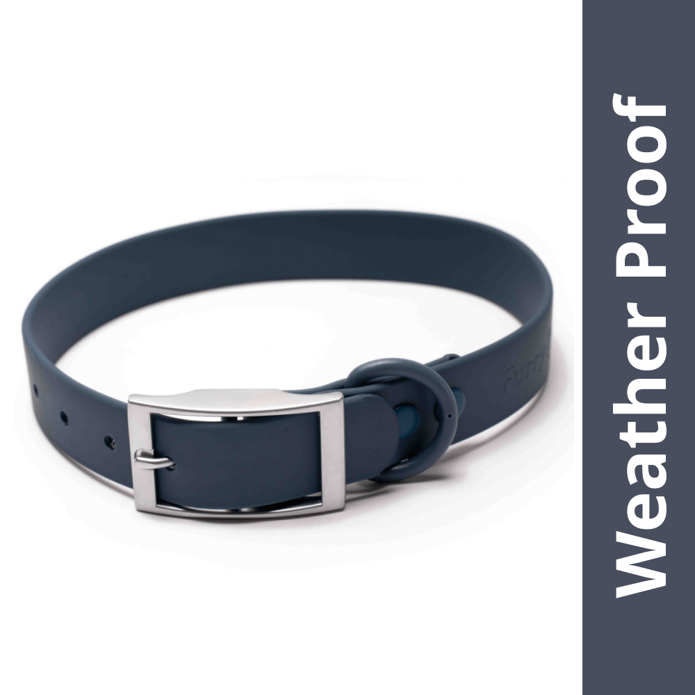 Furry & Co Weatherproof Collar for Dogs (Indigo Blue)