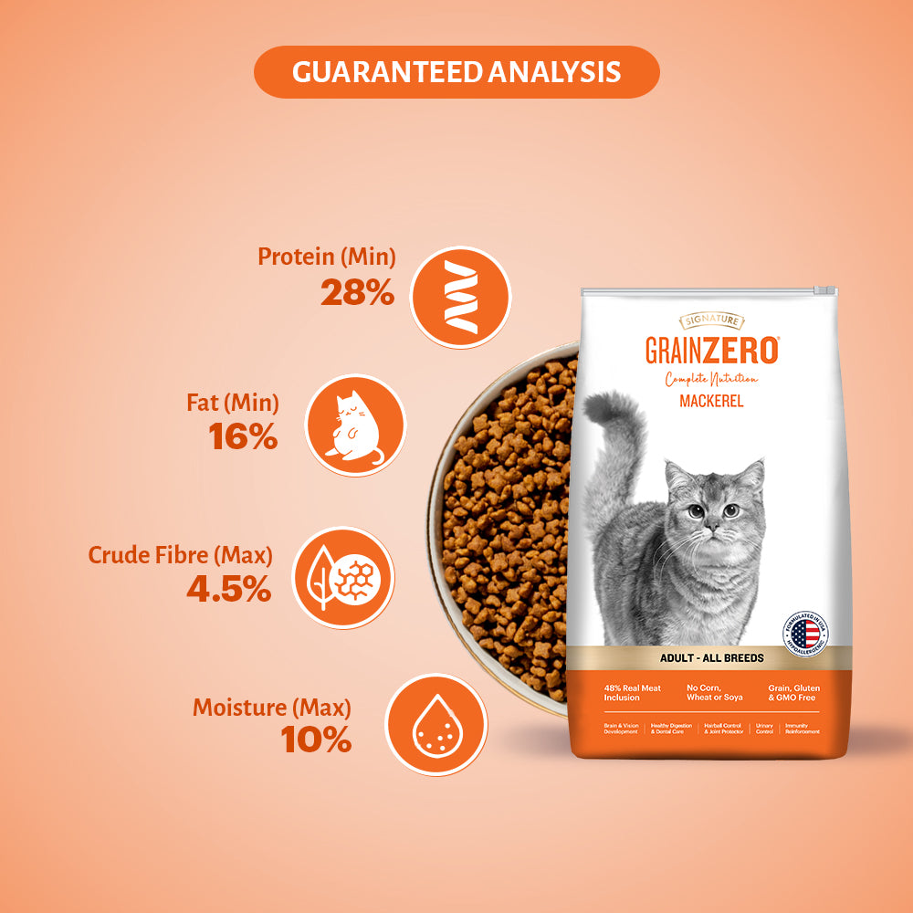 Signature Grain Zero Mackerel Adult Cat Dry Food For All Breed image 5