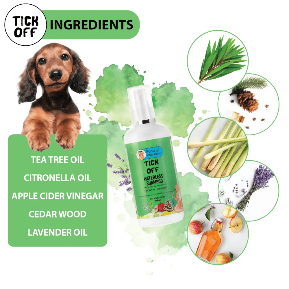 Papa Pawsome Tick Off Waterless Shampoo for Dogs image 3