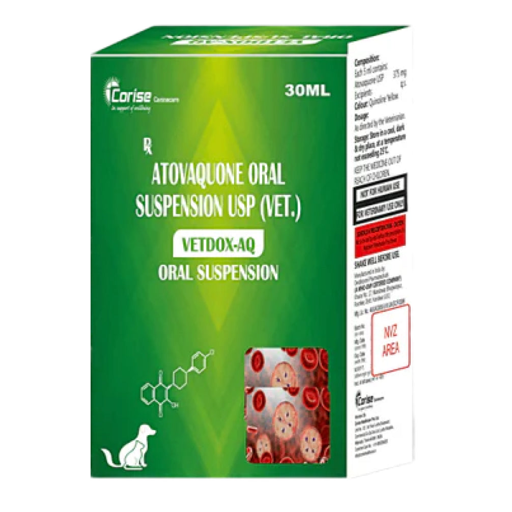 Corise Vetdox Aq Oral Suspension 30ml (Atovaquone) for Dogs and Cats