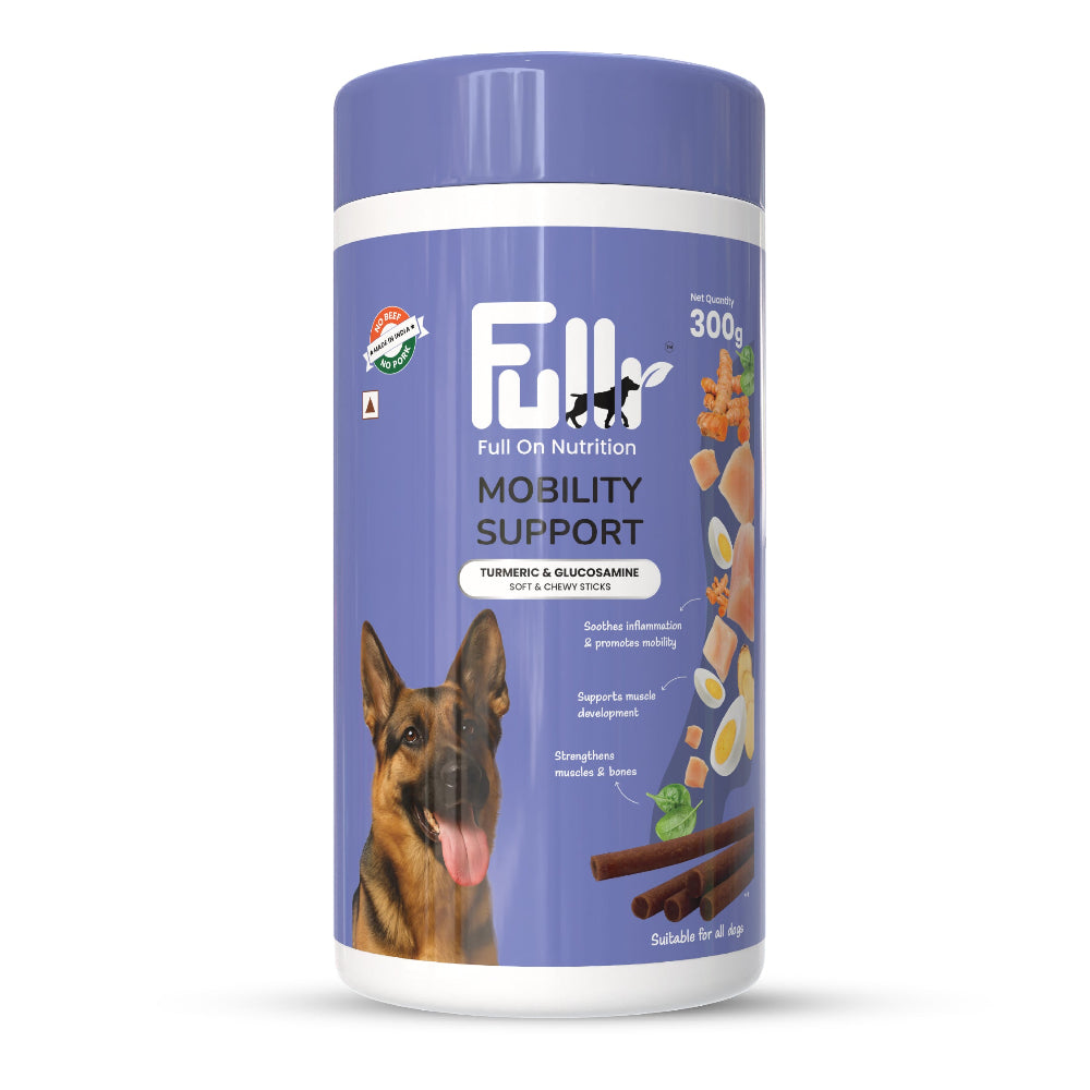 Fullr Mobility Support Turmeric & Glucosamine Soft & Chewy Dog Treats
