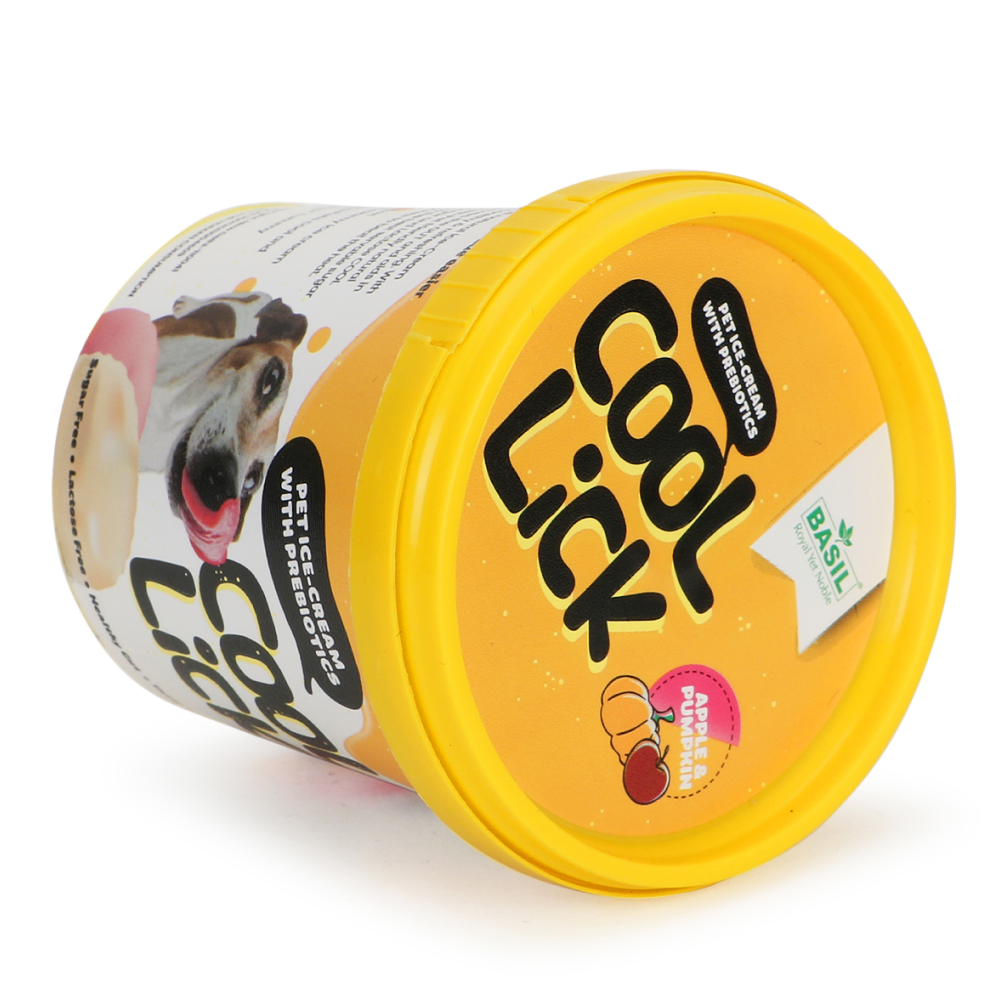 Basil Cool Lick Apple & Pumpkin with Added Prebiotics Ice Cream for Dogs image 8