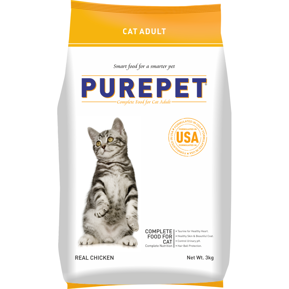 Purepet Real Chicken Adult Dry Cat Food image 2