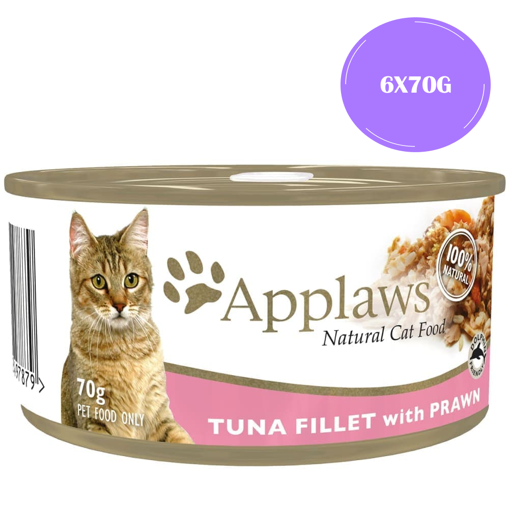 Applaws Tuna Fillet and Prawns Tinned Cat Wet Food (70g) image 9