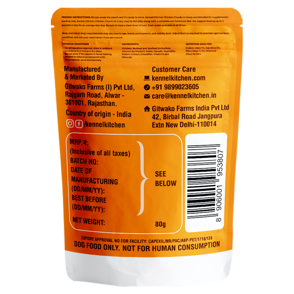 Kennel Kitchen Lamb Chunks in Gravy and Chicken Chunks in Gravy Adult and Puppy Dog Wet Food (All Life Stage) Combo image 9