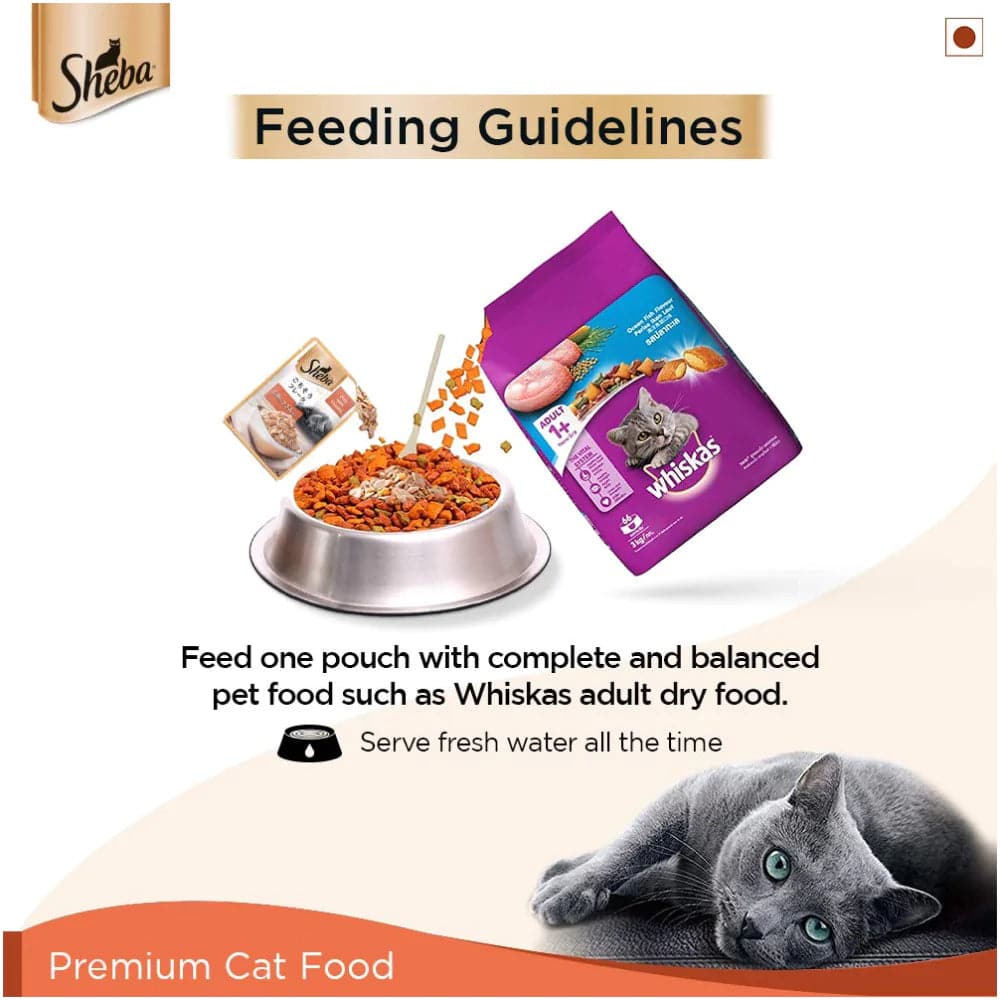Sheba Fish with Sasami and Skipjack & Salmon Fish Mix Cat Wet Food Combo image 6