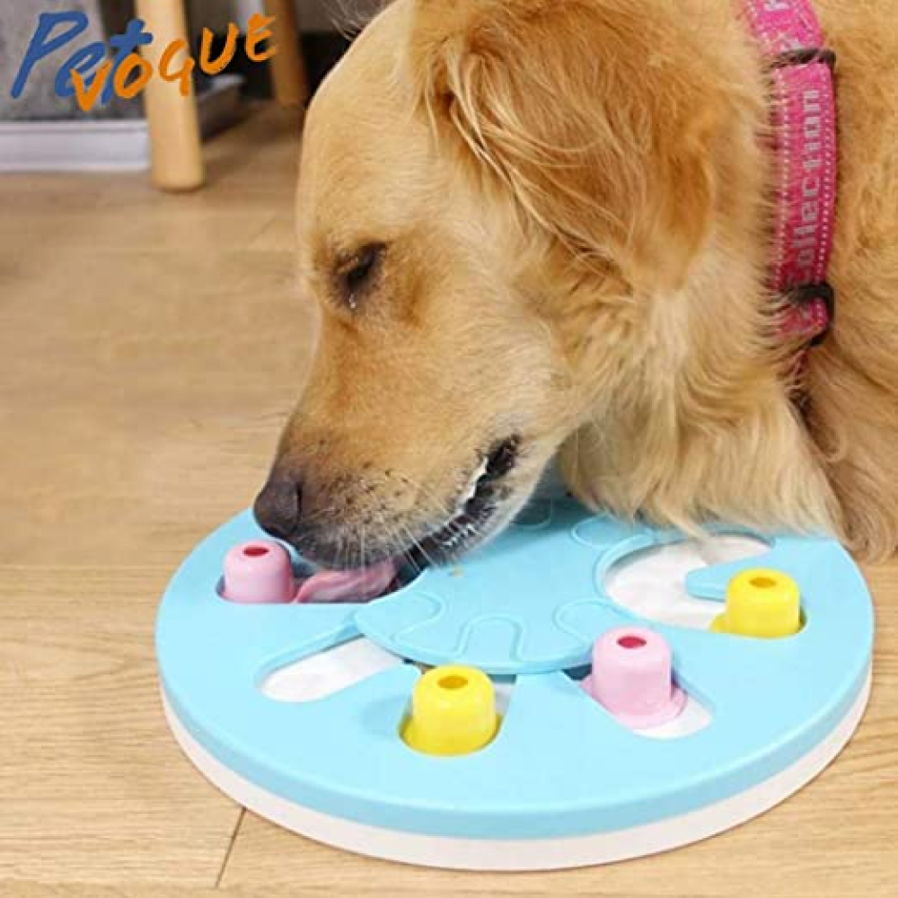 Pet Vogue Slow Feeder Puzzle Toy with Dispenser for Dogs and Cats (Blue) image 4
