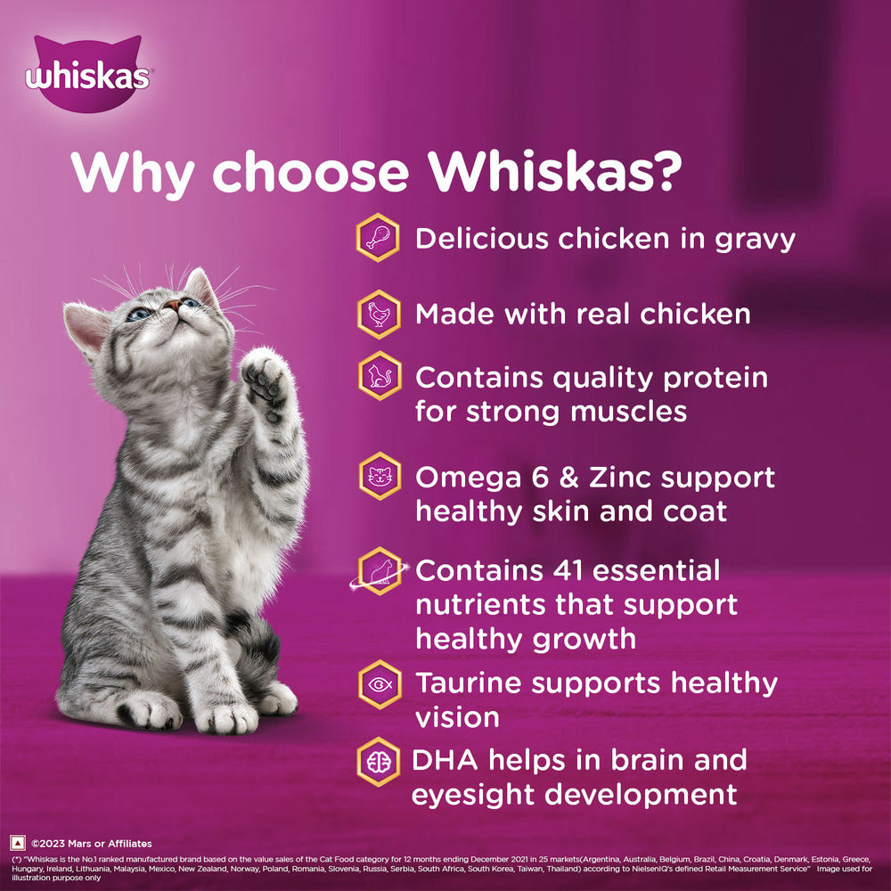 Whiskas Tuna in Jelly and Chicken in Gravy Meal Kitten Cat Wet Food Combo image 9