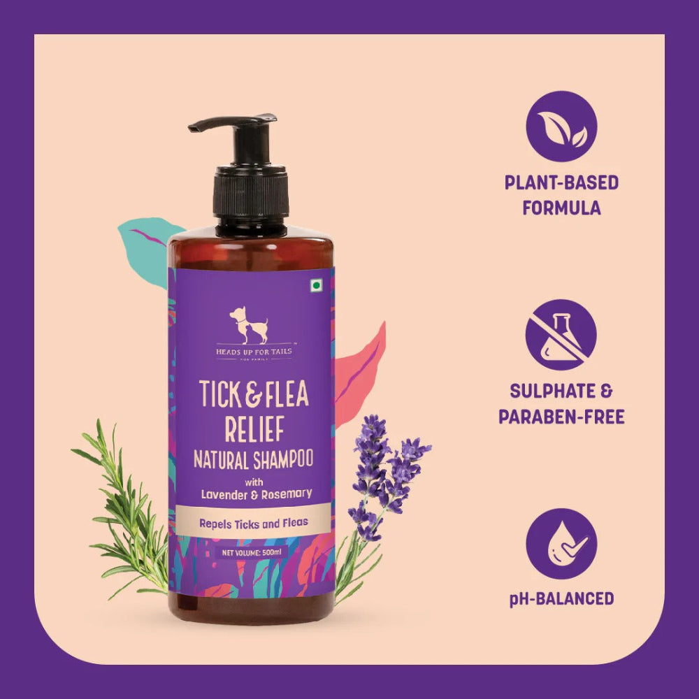 HUFT Sara's Natural Lavender & Rosemary Flea & Tick Relief Shampoo for Dogs image 2