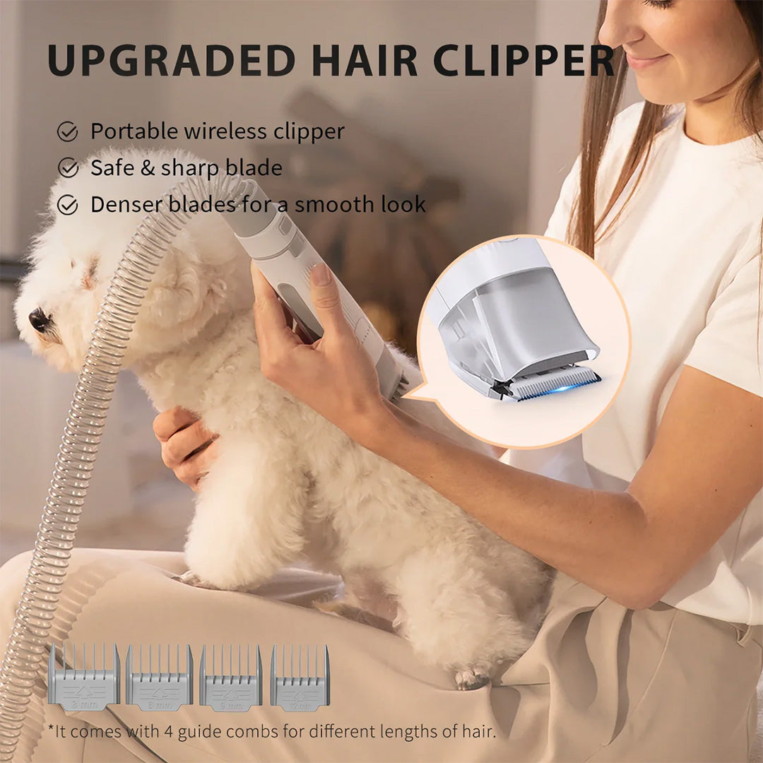Petkit Professional 5 in 1 Grooming & Hair Vaccum Kit for Dogs and Cats (Grey) image 8