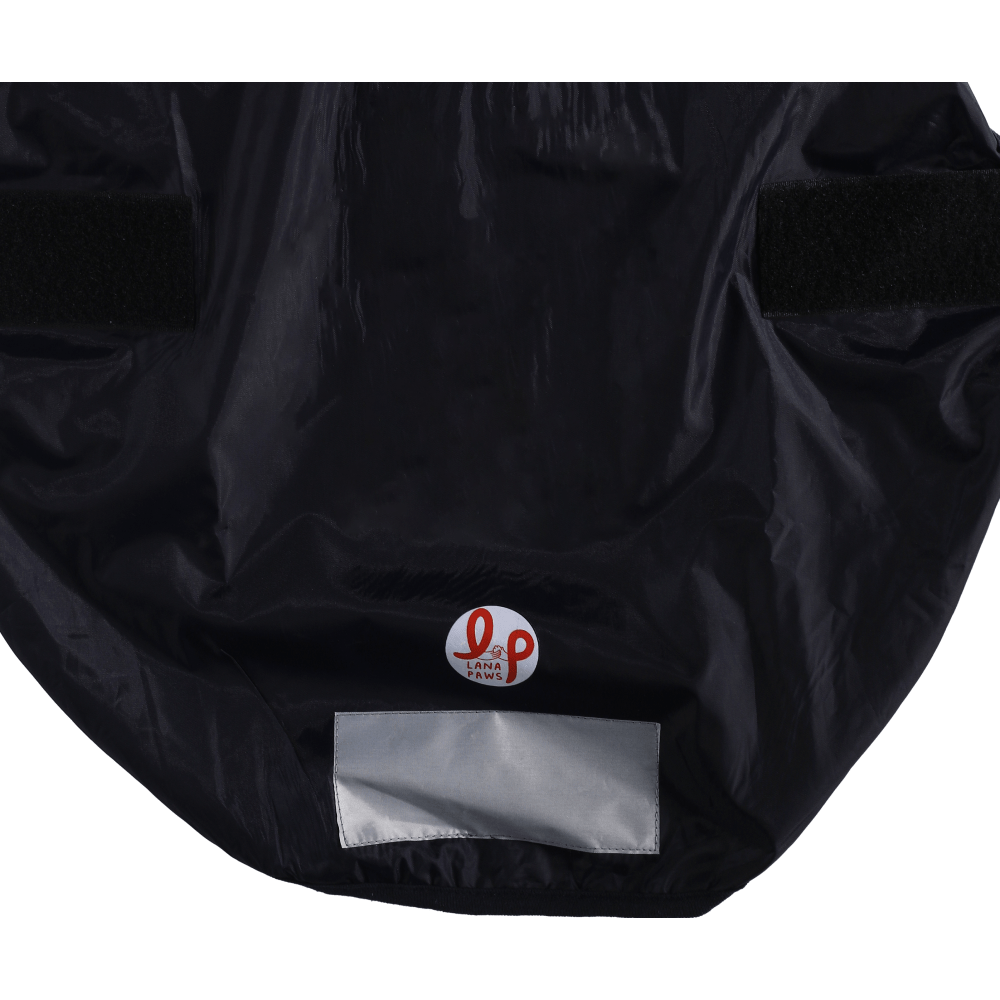 The Drizzle Deflector - Adjustable & Reflective Raincoat for Dogs by Lana Paws  (Navy Blue Solid) image 4