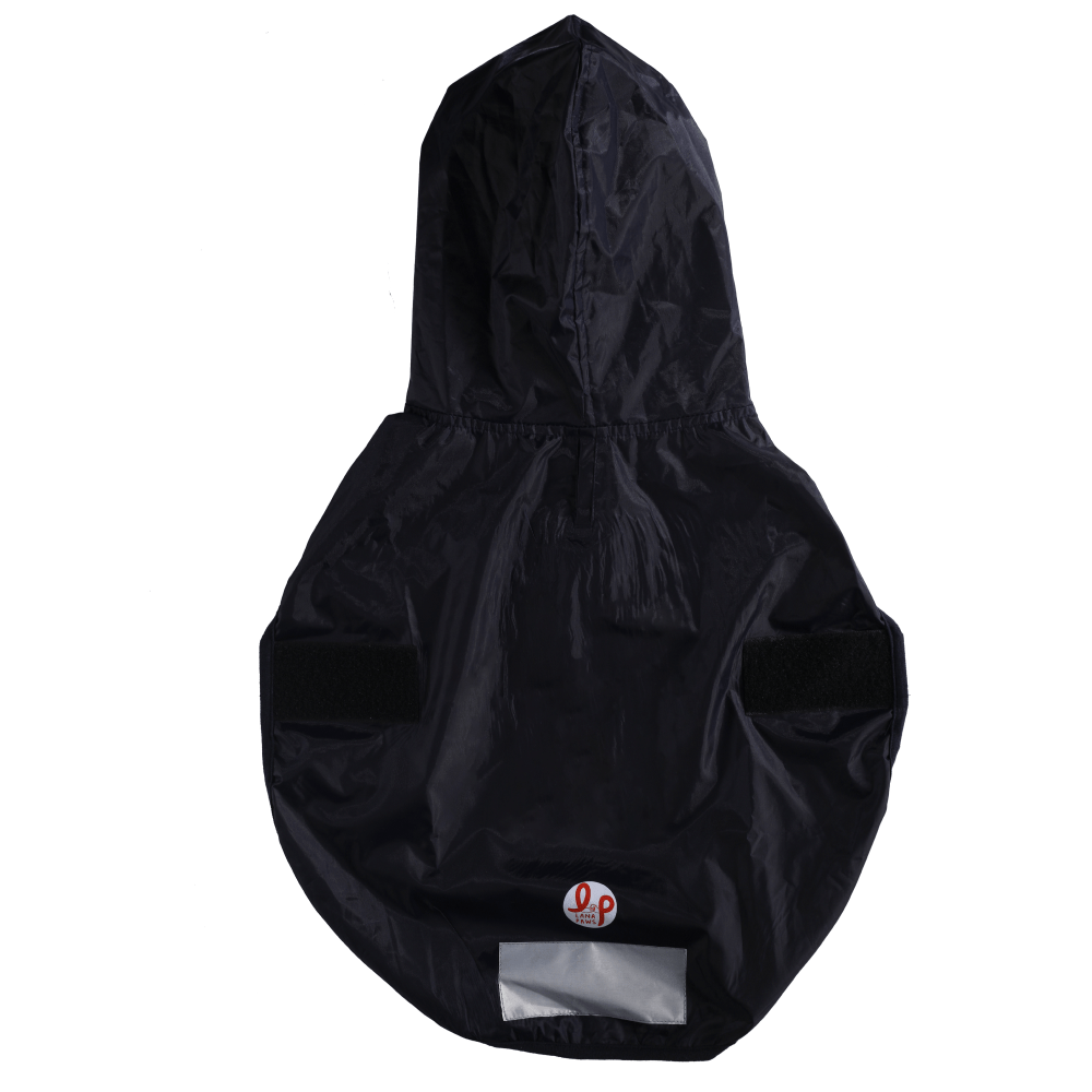 The Drizzle Deflector - Adjustable & Reflective Raincoat for Dogs by Lana Paws  (Navy Blue Solid) image 2