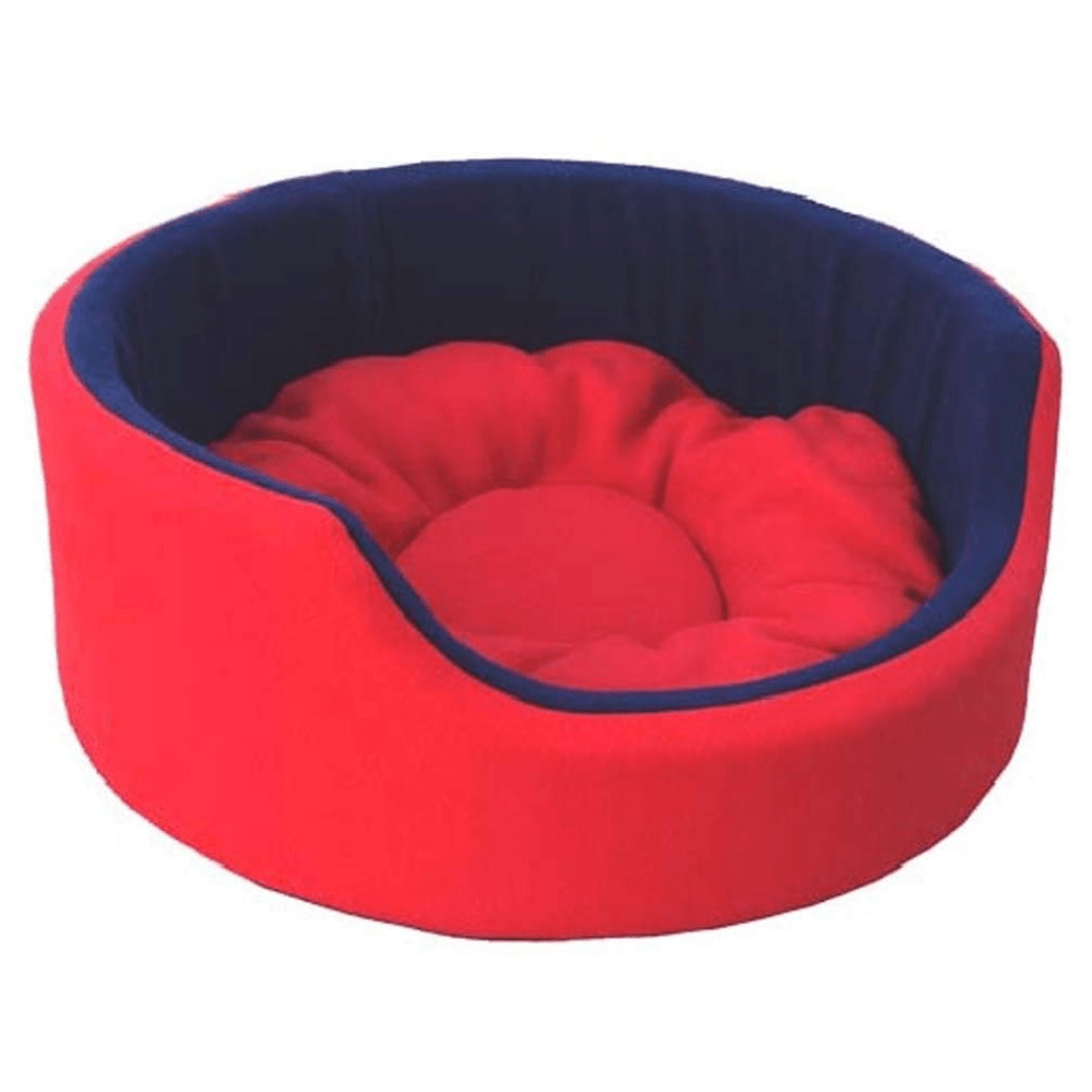 Fluffy's Pawsome Luxurious Both Side Soft Polyester Bed for Dogs and Cats (Red/Blue) image 3