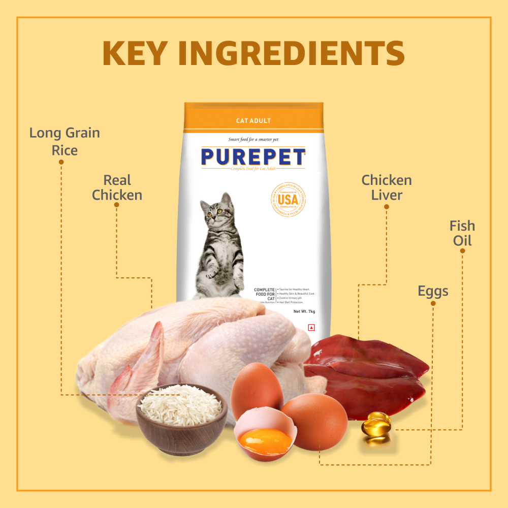 Purepet Real Chicken Adult Dry Cat Food image 4