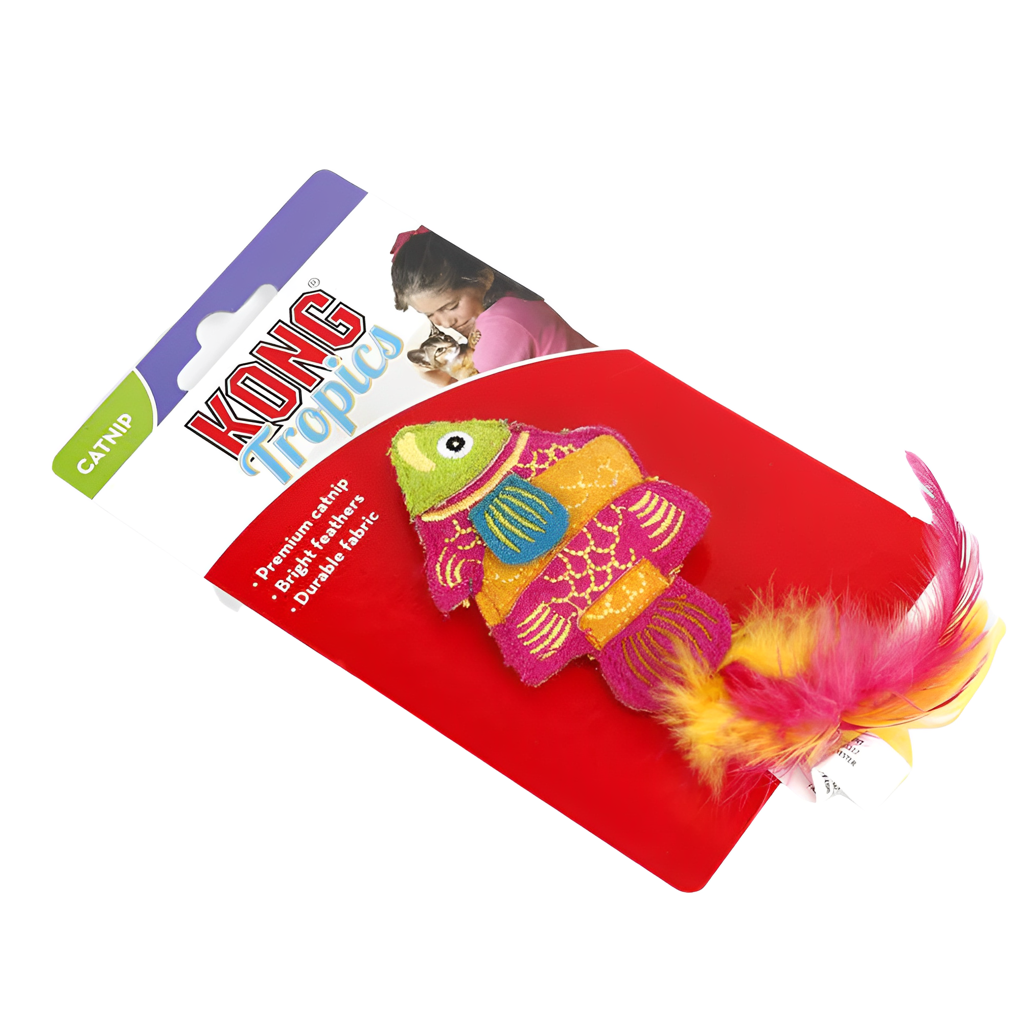 Kong Tropics Fish Pink Catnip Toy for Cats image 4
