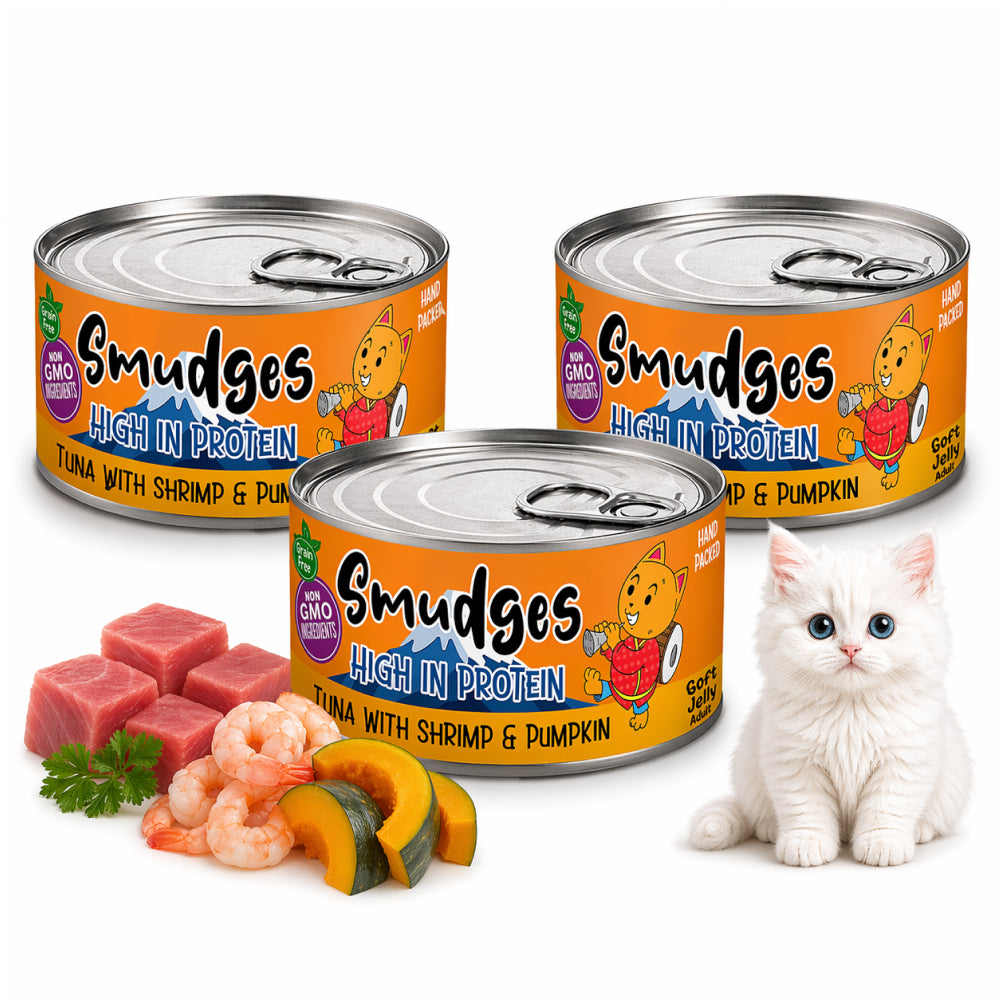 Smudges Tuna Flakes with Shrimp and Pumpkin in Gravy Adult Cat Wet Food image 3