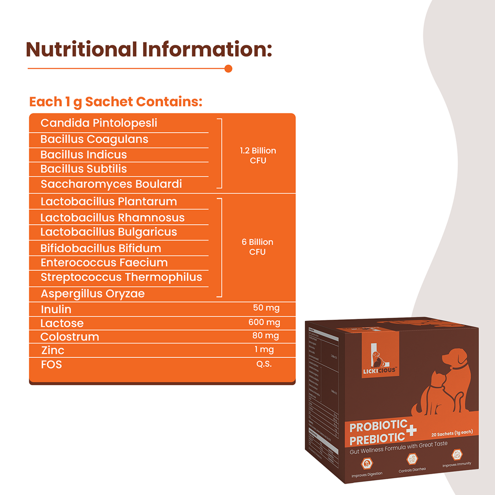 Lickicious Pre and Probiotics Sachets,Gut Health & Digestion for Dogs & Cats image 6