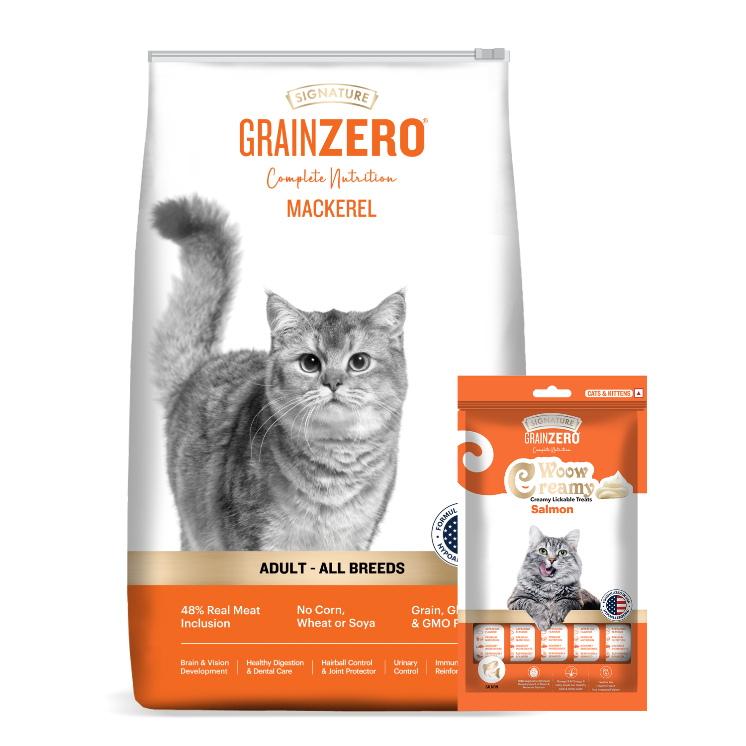 Signature Grain Zero Mackerel Adult Cat Dry Food For All Breed image 3