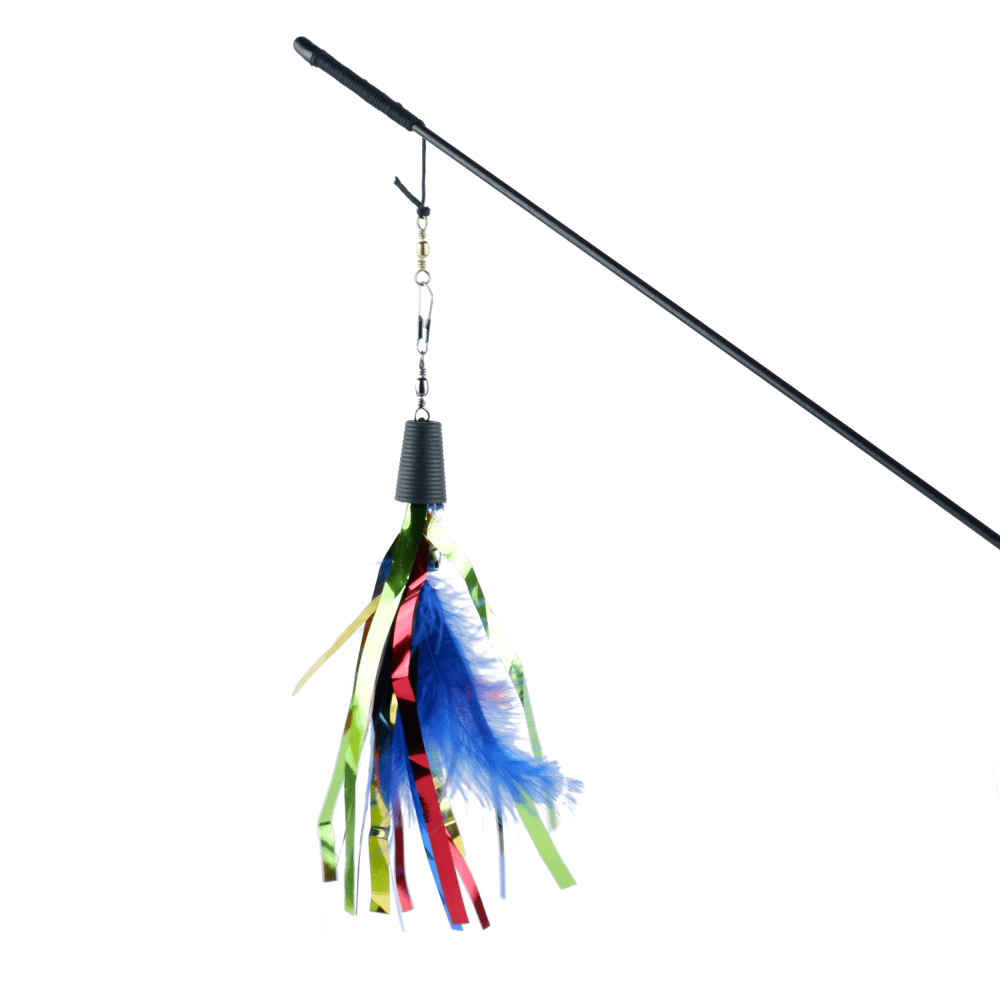 Basil Cat Teaser with Feathers & Bell for Cats image 3