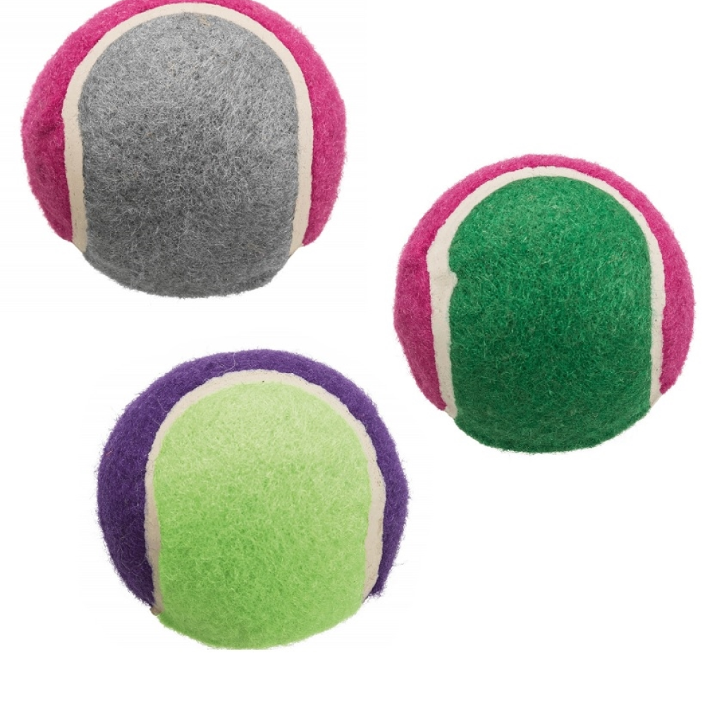 Trixie Tennis Ball Toy for Dogs and Cats (Green/Purple) image 2