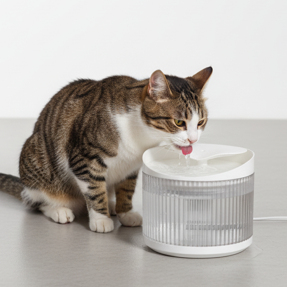 Skatrs Water Fountain for Dogs and Cats (White)