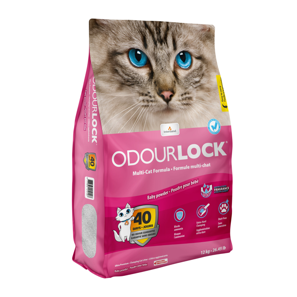 Intersand Scented Odour Lock Calming Baby Powder Cat Litter image 8